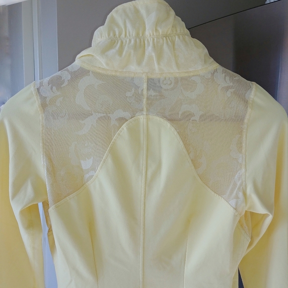 Titika Jacket Zip Up Sweater Yellow Lace Size Small - Picture 5 of 16
